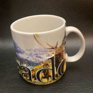 America-ware Colorado Raised Lettering Ski Hunting Deer 20 Oz Mug Thailand 2007